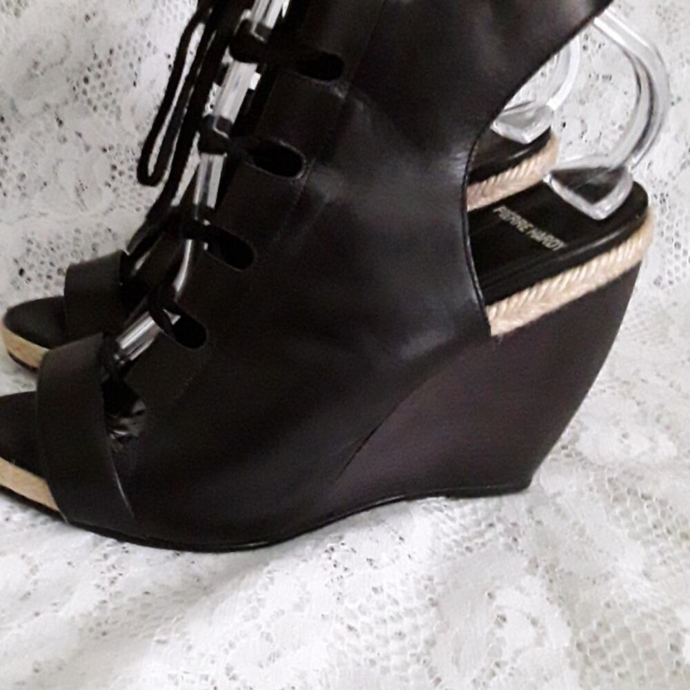 Pierre Hardy Sz 38EU Genuine Leather Gladiator Booties Wedge Shoes Booties - Picture 6 of 11